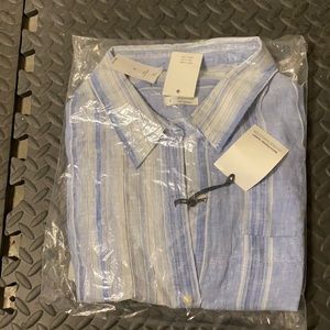 NEW GAP BOYFRIEND LINEN SHIRT